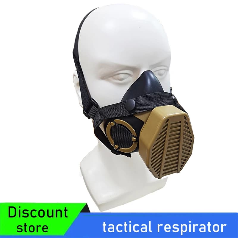Respiratore da combattimento CS, maschera protettiva SOTR, mezza maschera Filtri HEPA particelle nell'aria e l'elemento filtrante possono essere sostituiti