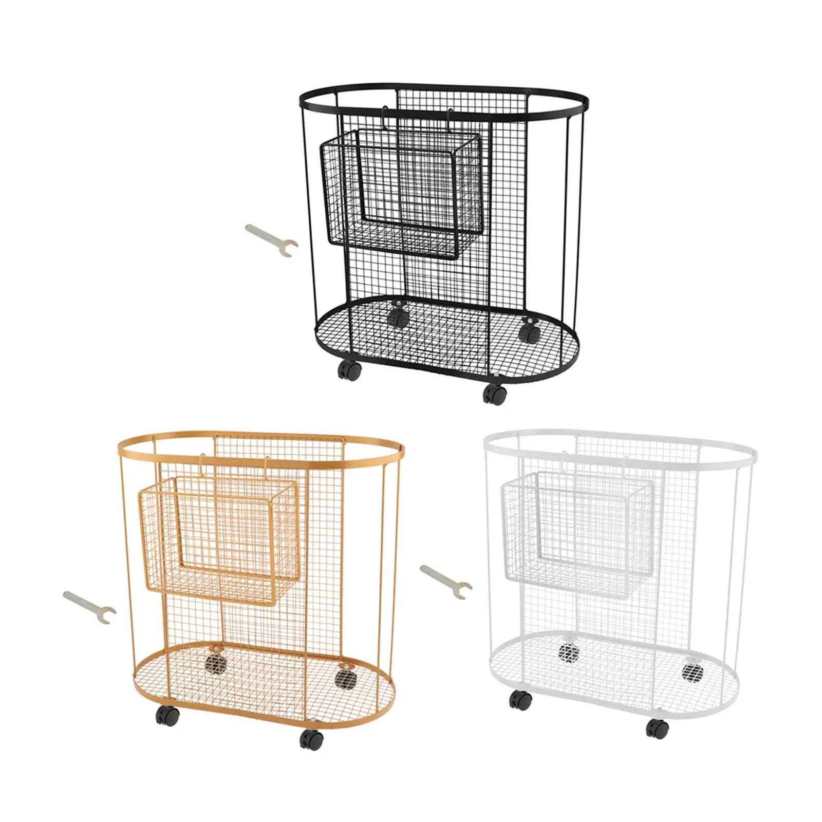 Gym equipment storage basket with wheels Removable yoga mat holder for yoga blocks Kettlebell Resistance stage Manubri