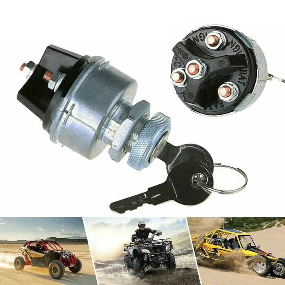 Interruttore di avviamento di accensione per barca per auto universale 12V 4 posizioni con 2 chiavi On Off per strumento per auto per camion di sintonizzazione del trattore