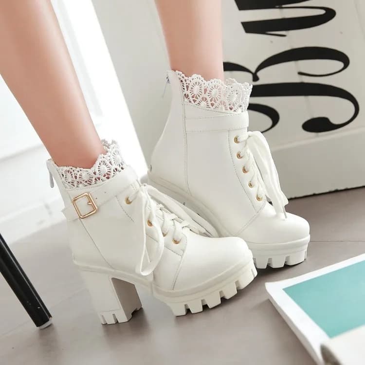 Women boots 2025 Spring and Autumn Winter New product Low cut boots Comfortable women's boots with big heel strap