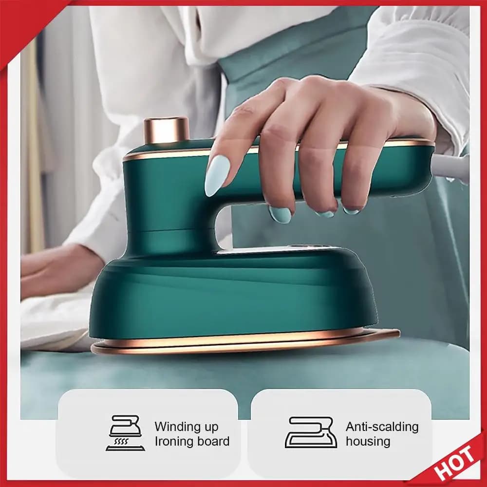 Stiratore a Vapore per Vestiti, Ferro da Stiro Portatile per Stiratura a Secco e a Vapore, Riscaldamento Rapido in 20s, Stiratore Compatto e Leggero per Casa e Viaggio