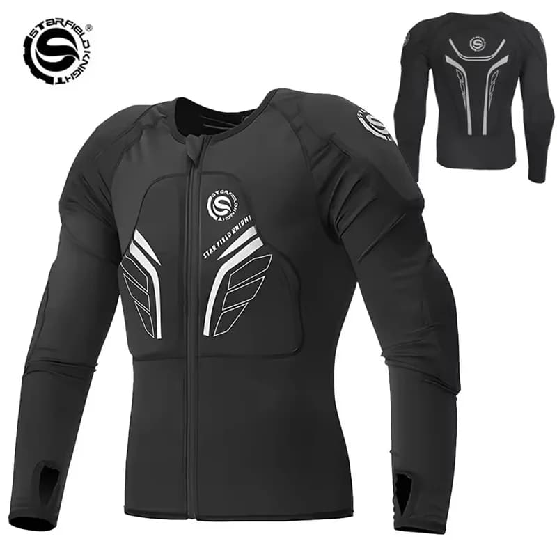 SFK Elastic Slim Fit Motorcycle Jacket Newest Soft Armor Riding Clothing Summer Breathable With CE Protective Gears Accessories