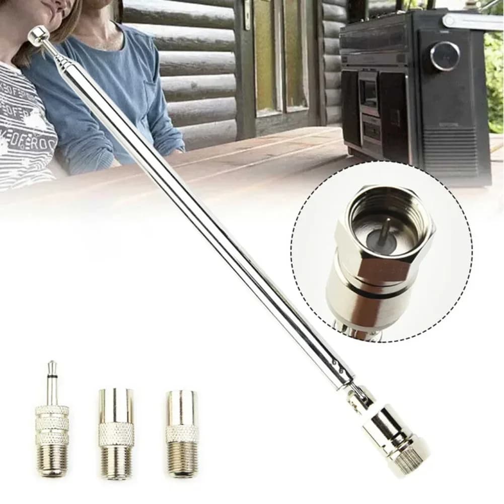 Antenna radio FM telescopica DAB con 3 adattatori Ricevitore AV HiFi Mini sistema Ricevitore audio Tivoli 75 Ohm + Antenna Materiale rame