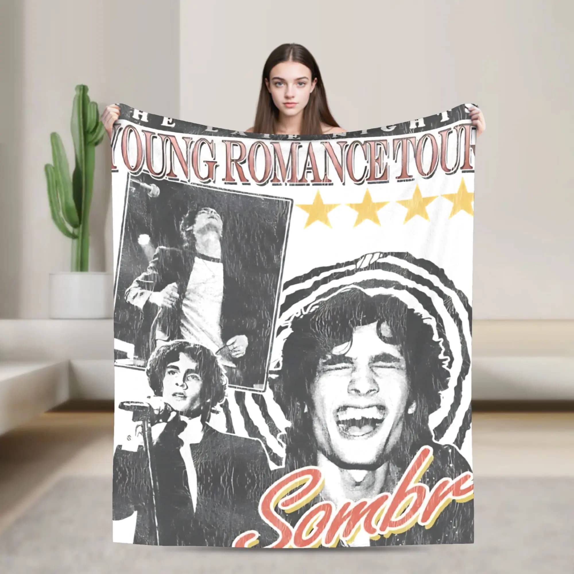 Sombr Music Blankets Quality Warm Bedding Throws Spring Airplane Travel Outdoor Pattern Bedspread