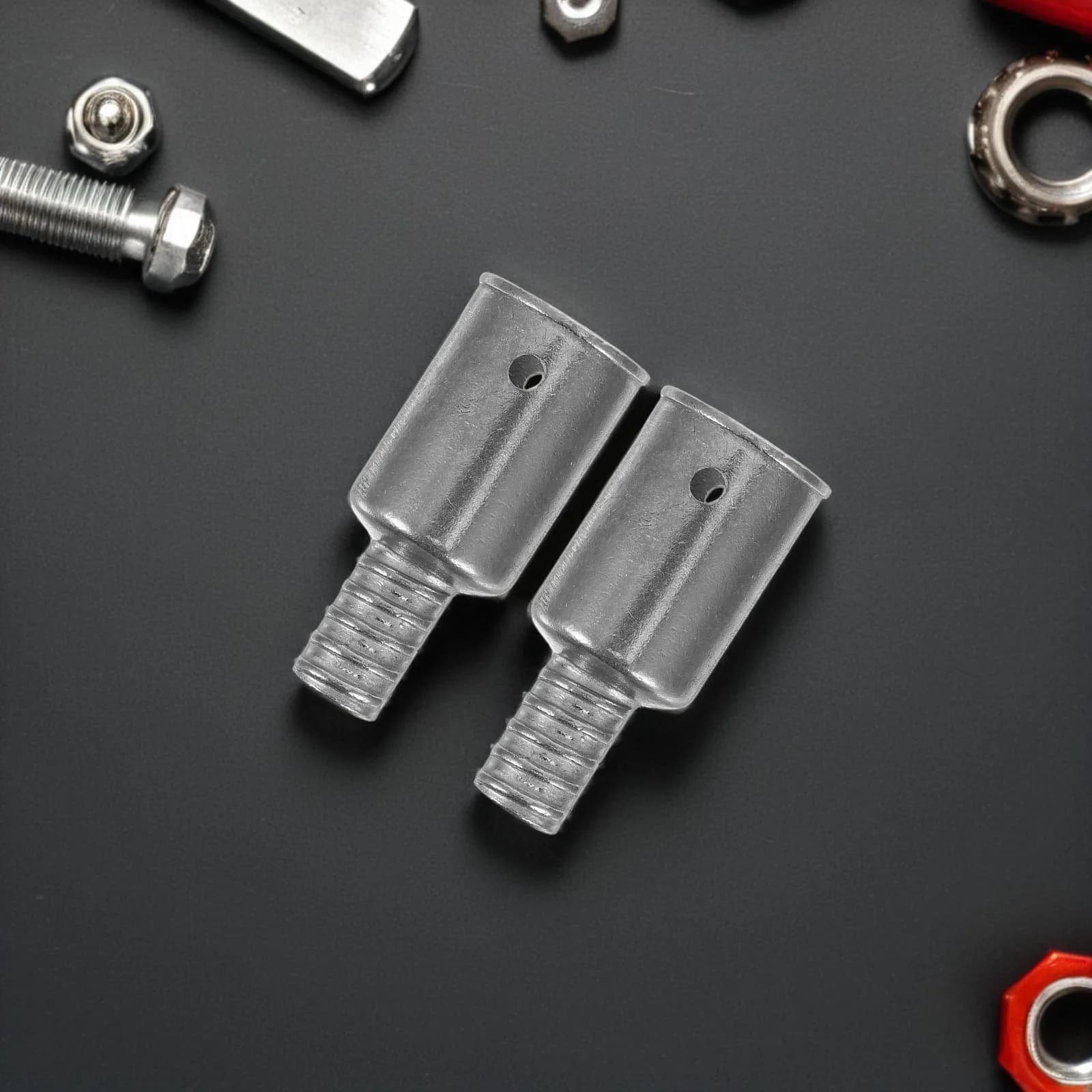 2Pcs Metal Handle Adapter Thread Telescopic Pole Repair Fitting for Cleaning Tool Extension Rod Deck Brush Mop