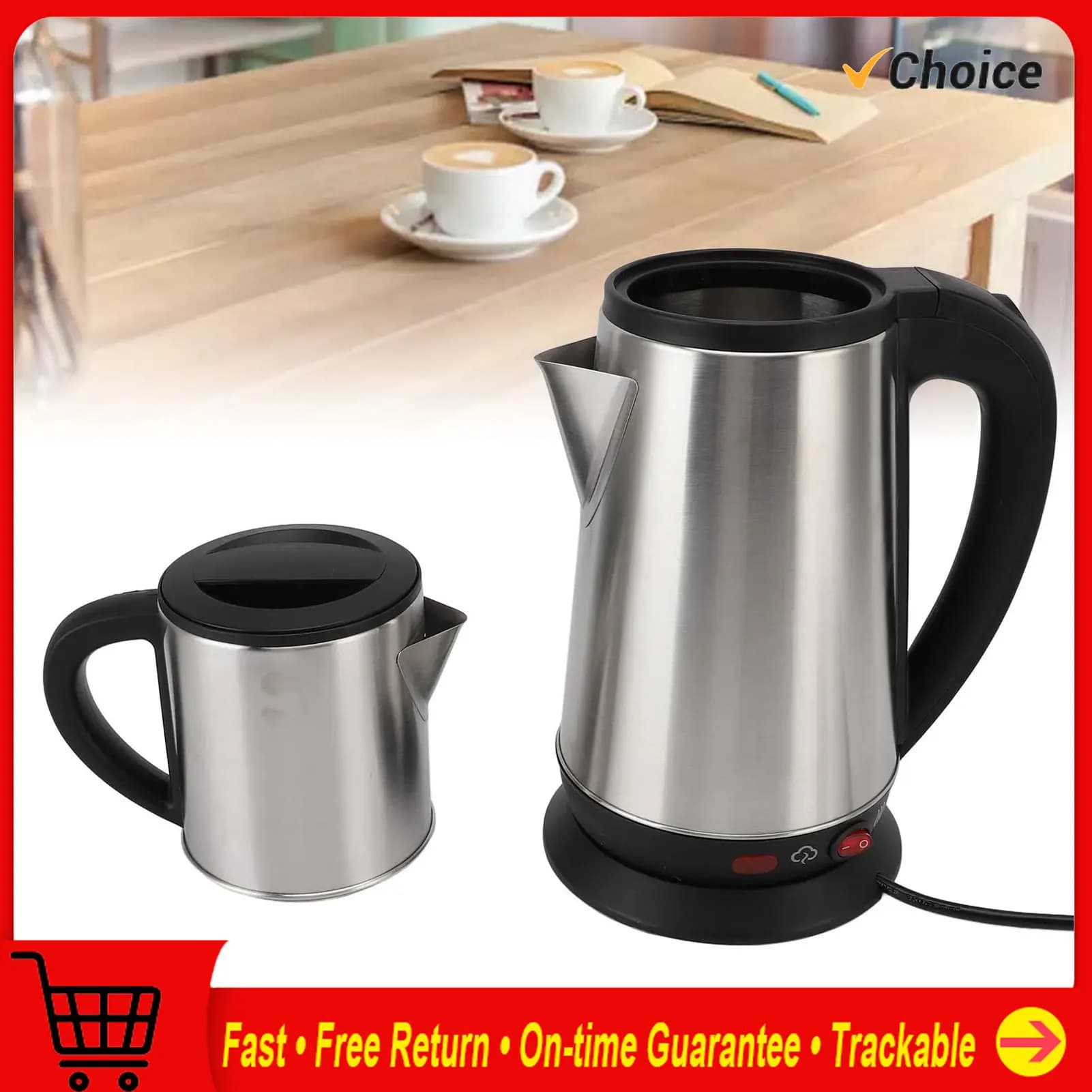 1L and 2L Turkish Electric kettle set in black stainless steel and double kettle Turkish teapot set for home