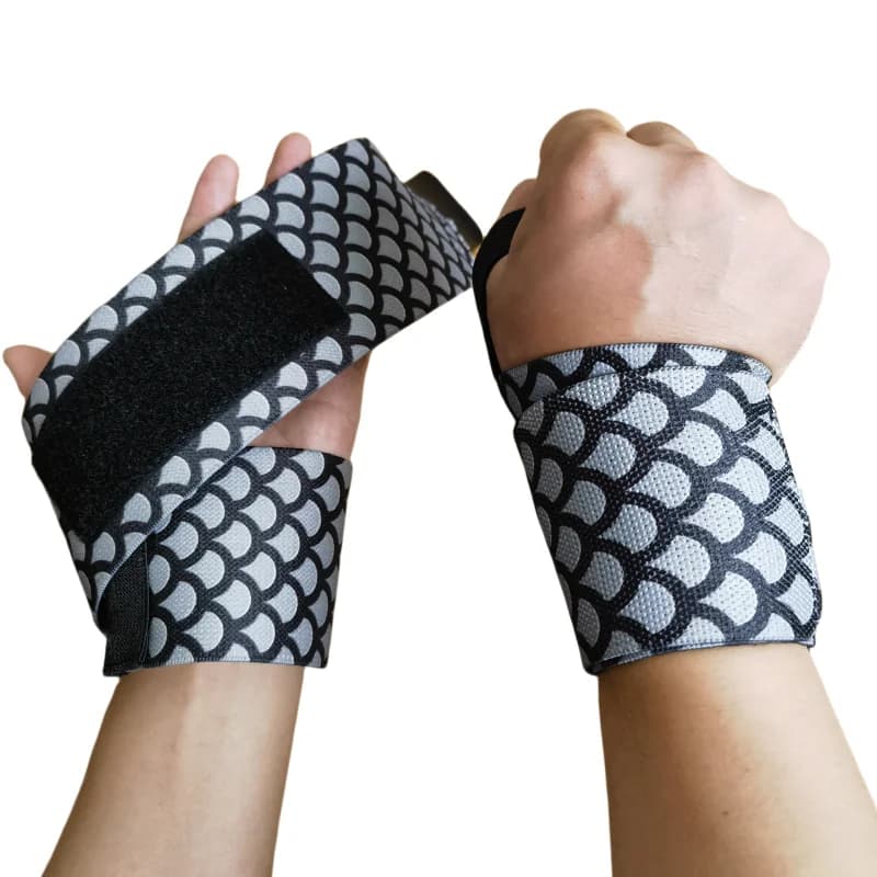Avvolgimento del polso per sollevamento pesi bretelle per il supporto del polso in stile Dragon Scale con cinturini elastici per il pollice per panca da palestra Crossfit