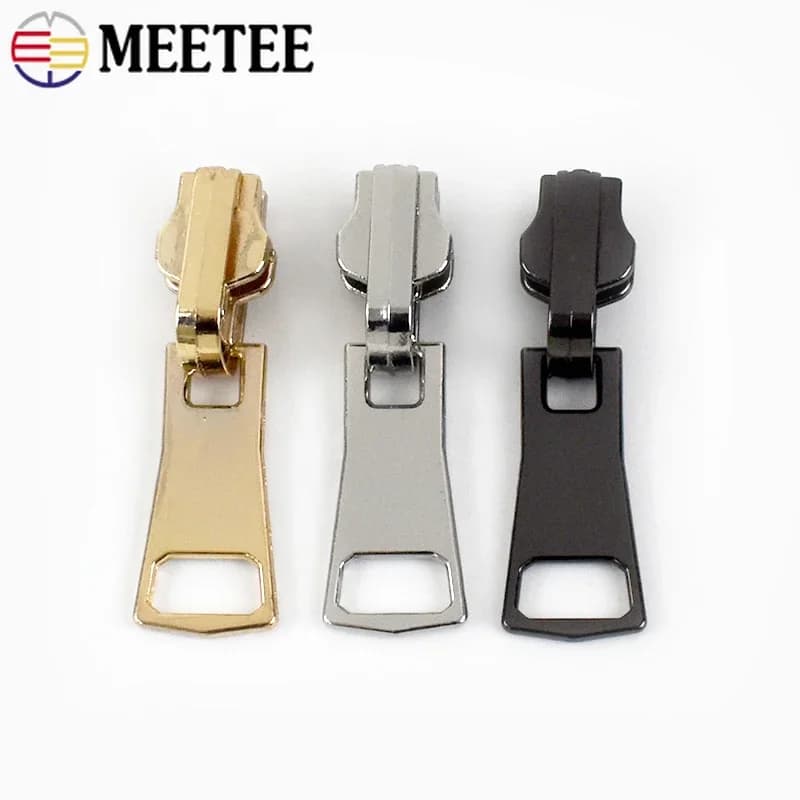 3/5/10 pezzi 5 # 8 # Cursori per cerniere bifacciali girevoli per cerniere in metallo Vestiti Giacca Estrattore per cerniere Testa Zip Lock Accessori