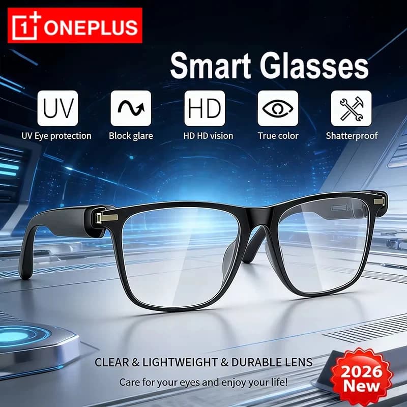 Intelligent AI Lenovo Glasses with Bluetooth, Reduction of Noise, Translation, Blue Light Filter Technology, Gift for Men and Women