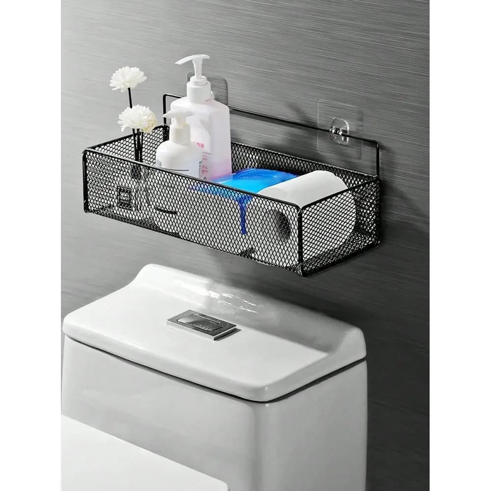 Iron Bathroom Kitchen Storage Shelf, NonPorous Wall Mounted Storage Shelf, Bathroom Storage Shelf Organizer Kitchen Organizer