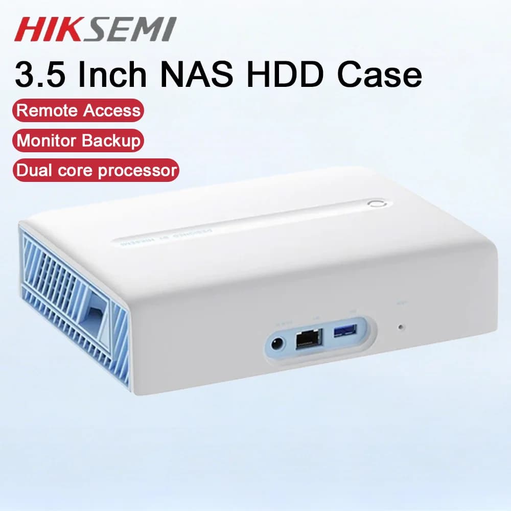 HIKSEMI MetaBox Personal Storage 3.5 Inch NAS HDD Enclosure Dual core processor Remote Access Network Storage for PC laptop