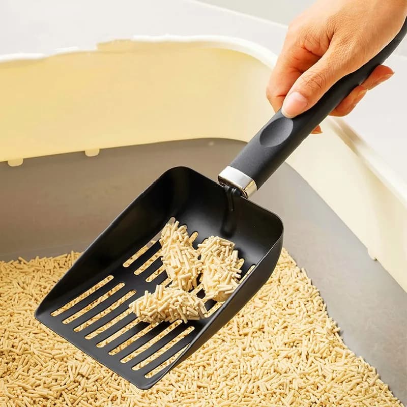 Cat Litter Scoop Stainless Steel Cat Litter Shovel Sand Scoops for Cats Toilet Cleaning Tools Hangingable Large Cats Sand Shovel