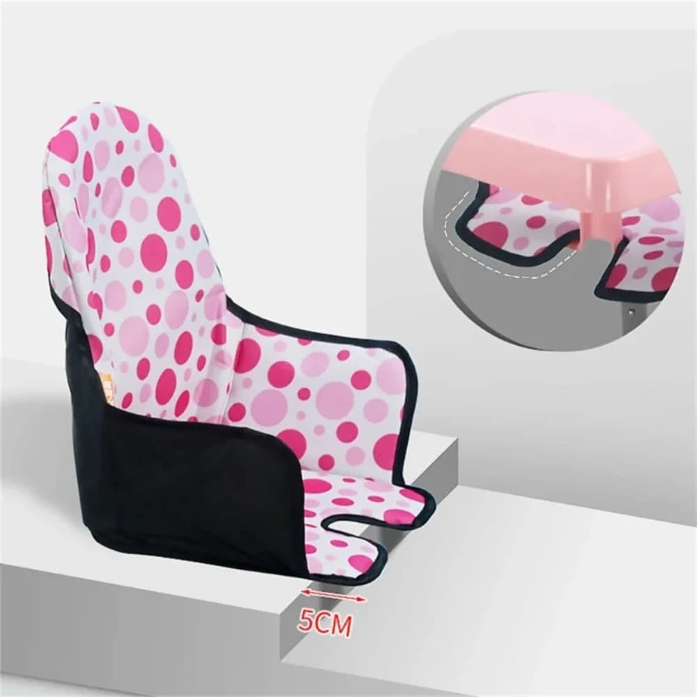 Soft Baby Dining Chair Seat Cover Comfortable Breathable Infant High Chair Cushion Polka Dots Yellow High Chair Accessories