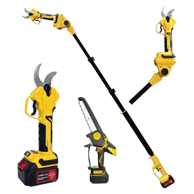 40MM Wireless Garden Electric Scissors with Telescopic Auction and Battery