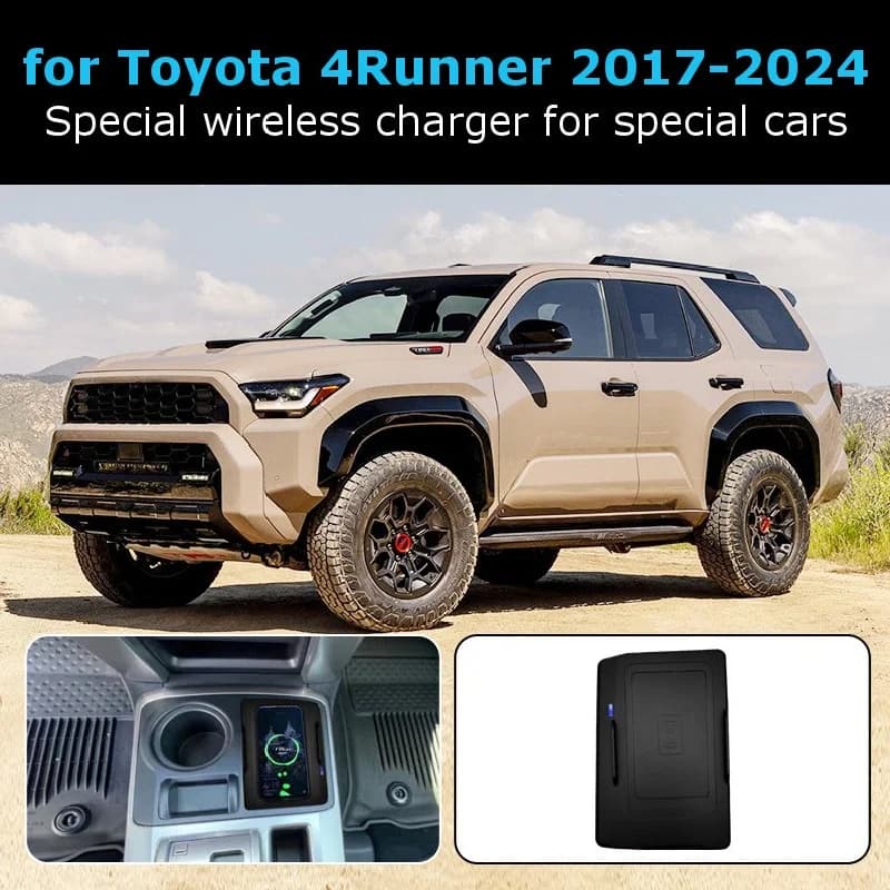 For Toyota 4Runner (USA version) 2017-2024, special car wireless charger cell phone support with fast charging for car on board