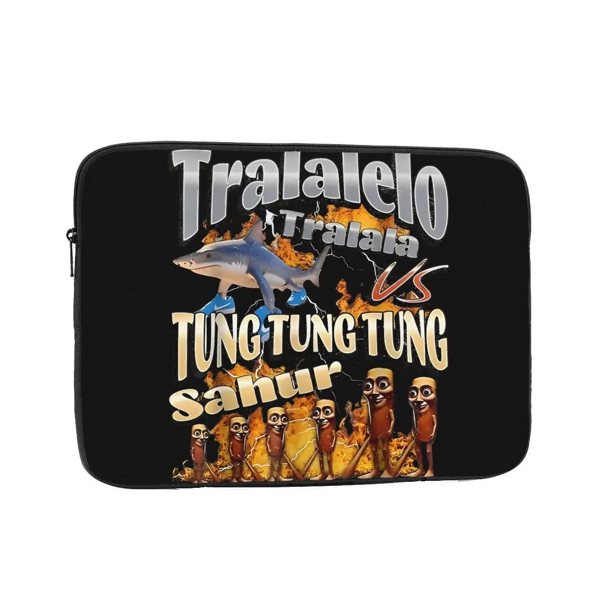 Custodia protettiva per notebook per laptop Tralalelo Tralala Vs Tung Sahur Meme Borsa per computer Custodia per custodia antiurto Brainrot italiano