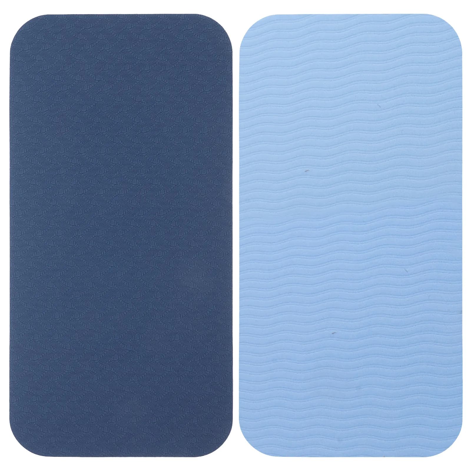 2 Pcs Yoga Mat Kneeling Fitness Mats for Exercise Thick Cushioned Pad Home Workout Padded Folding