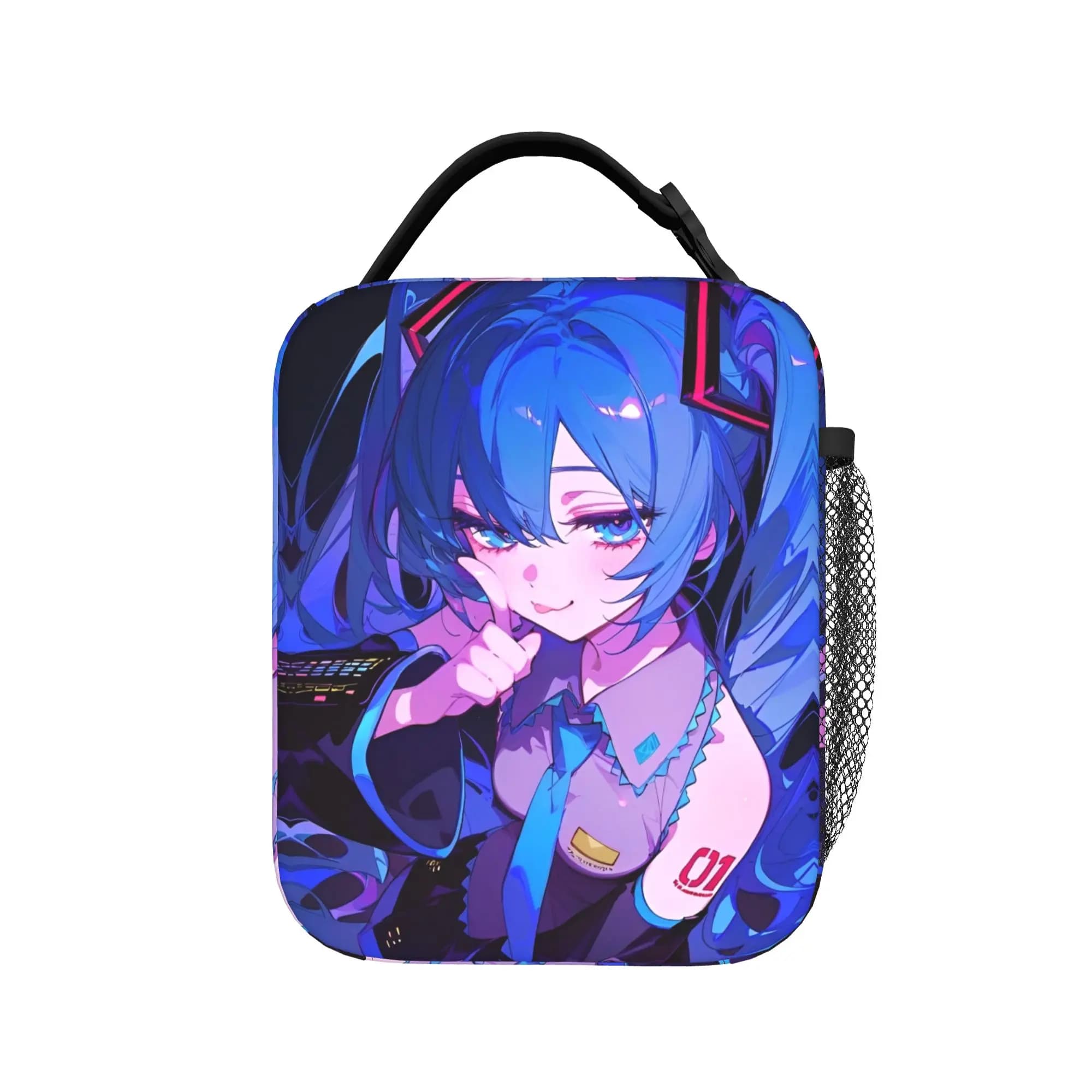 Borsa termica per il pranzo Hatsune Miku Vocaloid Girl, borsa termica portatile riutilizzabile, borsa termica per il pranzo, per lavoro, viaggi, ragazza, ragazzo