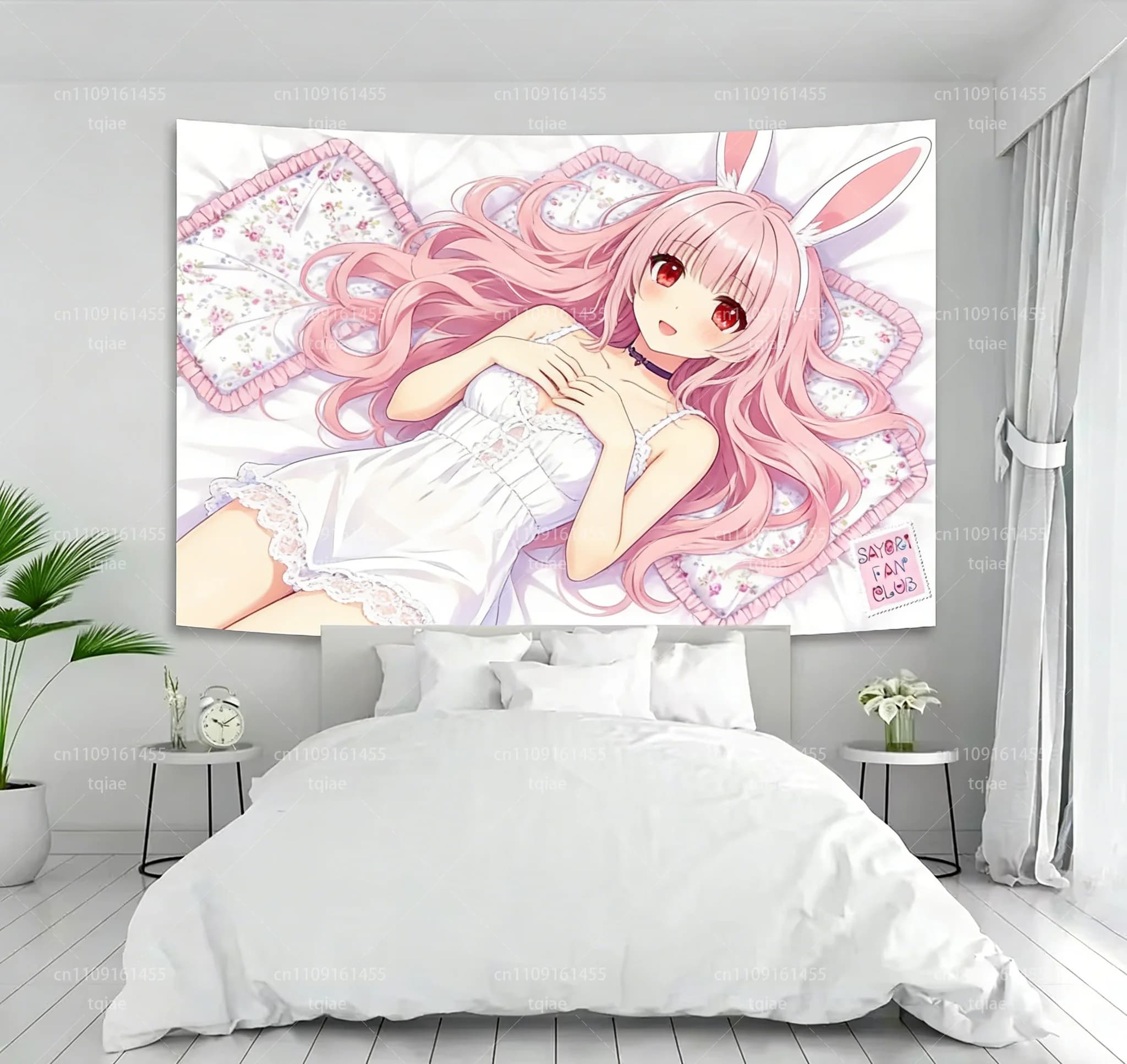 Hot Cute Anime Tapestry Kawaii Flags Wall Tapestries Wall Hanging Bohemian Aesthetic Room Decor Background Cloth Gifts