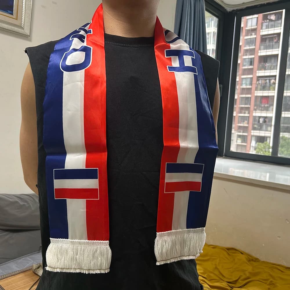Netherlands Scarf 14x135cm Double-sided Printed Netherlands Flag Satin Scarf Suitable for 2026 world cup Sports Events