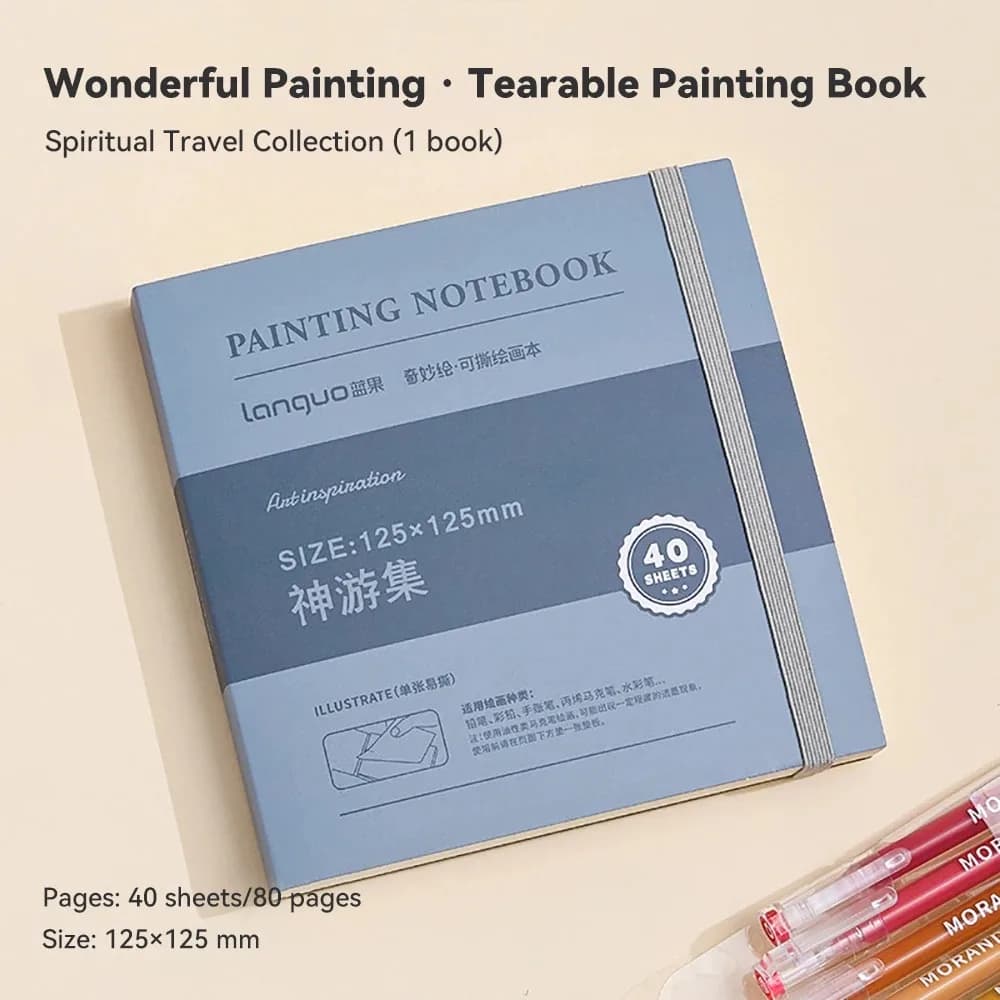 Thick Paper Tearable Drawing Notebook Hardcover Refillable Sketchbook Handbook Classic Professional Mini Drawing Book