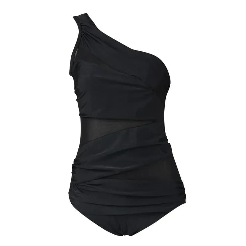 Summer Swimwear Mesh Bandage Cut Out Sleeveless Bathing Suits Sexy Thong Swimsuits Women Fashion Bodysuit Biquini