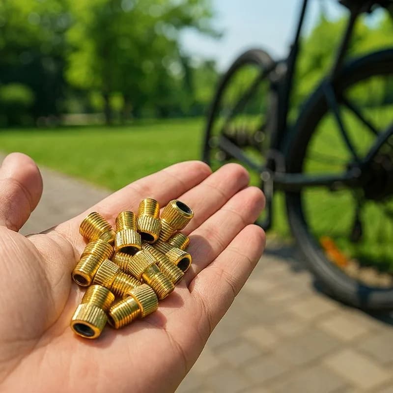 Adattatore per valvola per pneumatici per mountain bike Presta a Schrader Ugello di conversione Accessori per pompa con connettore in ottone