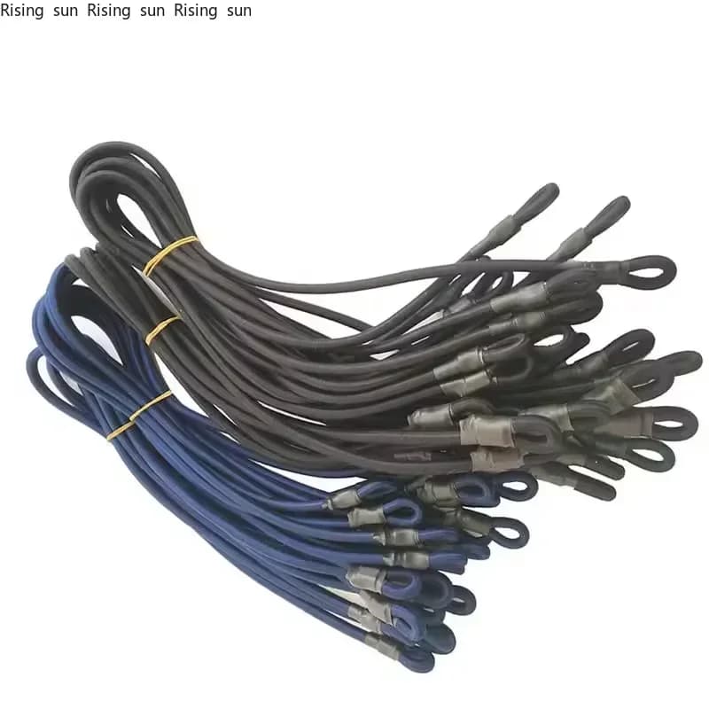 Elastic jumping gear rod with pull rope for trampoline, short jump rope in elastic