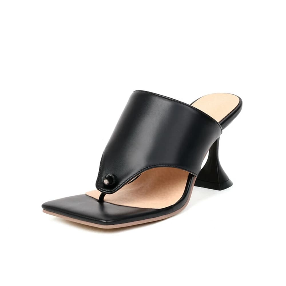 Sandali da donna con tacco alto a punta e tacco a spillo, alla moda, con tacco strano, slip-on, per feste ed eventi, taglie forti 46 H208-6