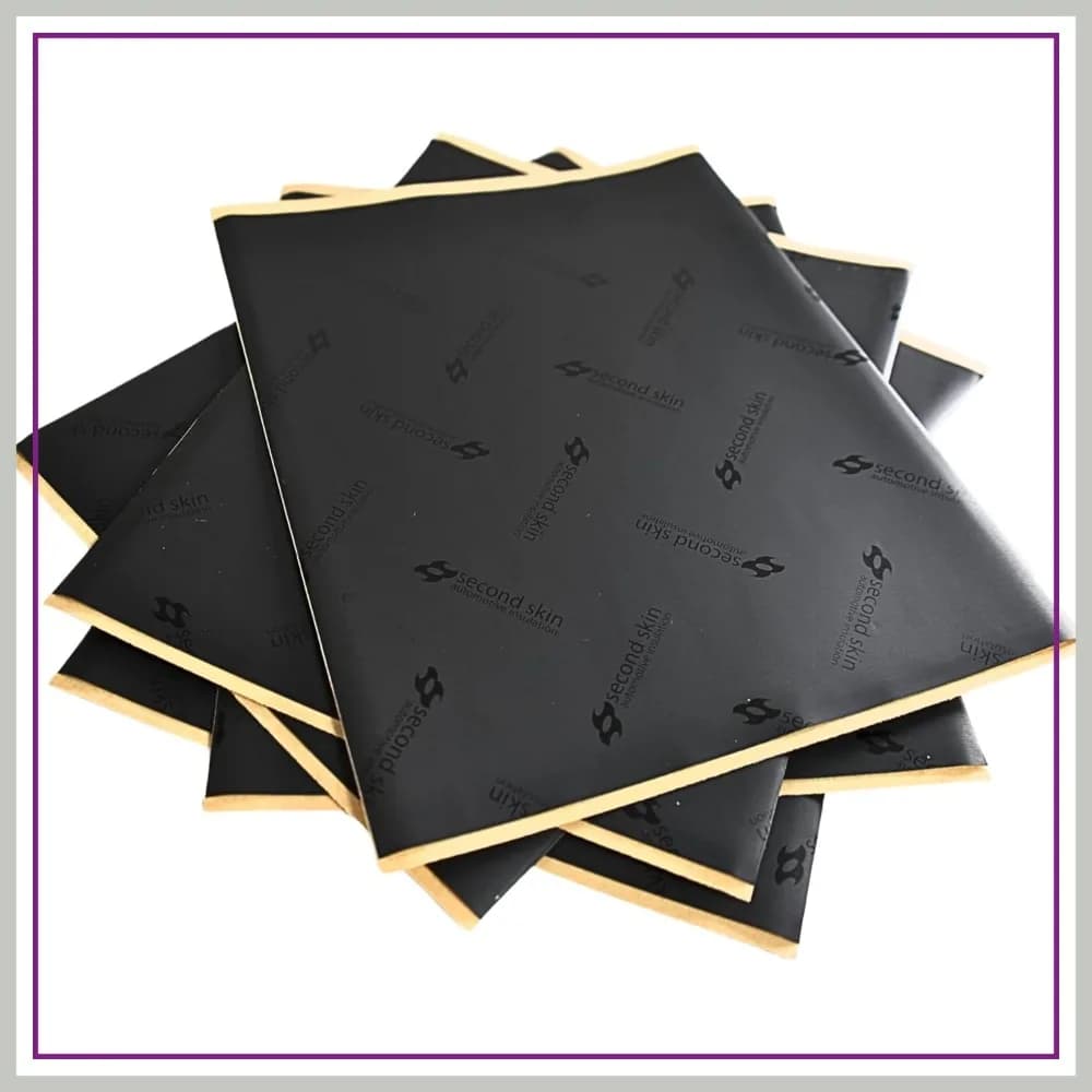 Second Skin Damplifier Pro Tappetino Fonoassorbente in Gomma Butilica 2mm 12x10 Piastrelle CLD 15 Piedi Quadrati 18 Piastrelle Prodotto negli USA