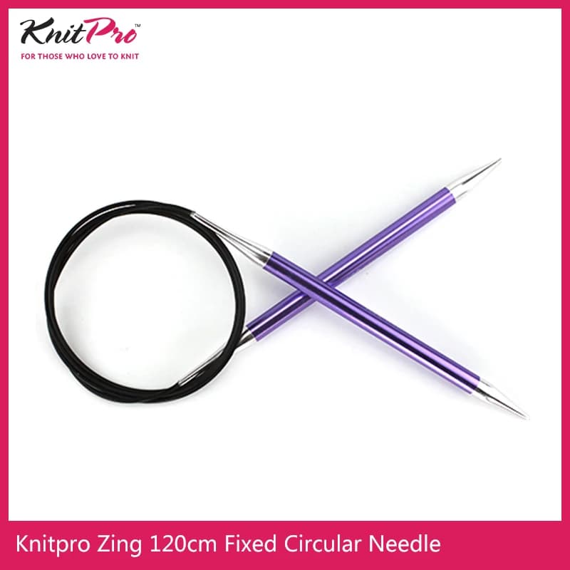 Ago da maglia circolare fisso Knitpro Zing da 120 cm da 1 pezzo