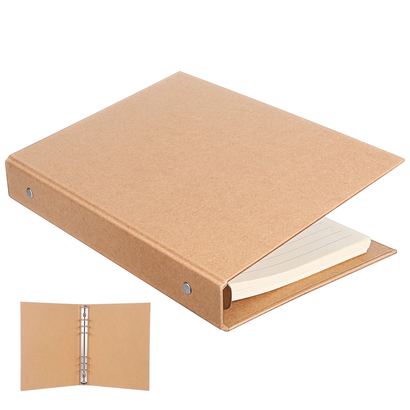 1pc Raccoglitore di carta Kraft Copertina A5 Notebook a fogli mobili Shell Riutilizzabile Documenti Organizzatore Cartella Planner Raccoglitore per il diario scolastico