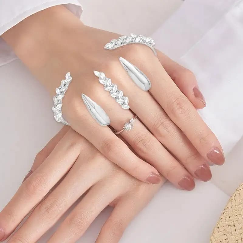 A0KD Comodo e leggero braccialetto con impostazione artiglio con Bracciale versatile con anelli aperti per le donne