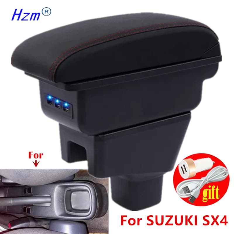 Car Armrest Box For SUZUKI SX4 Central Storage Box Interior Dedicated Retrofit Parts Car Accessories