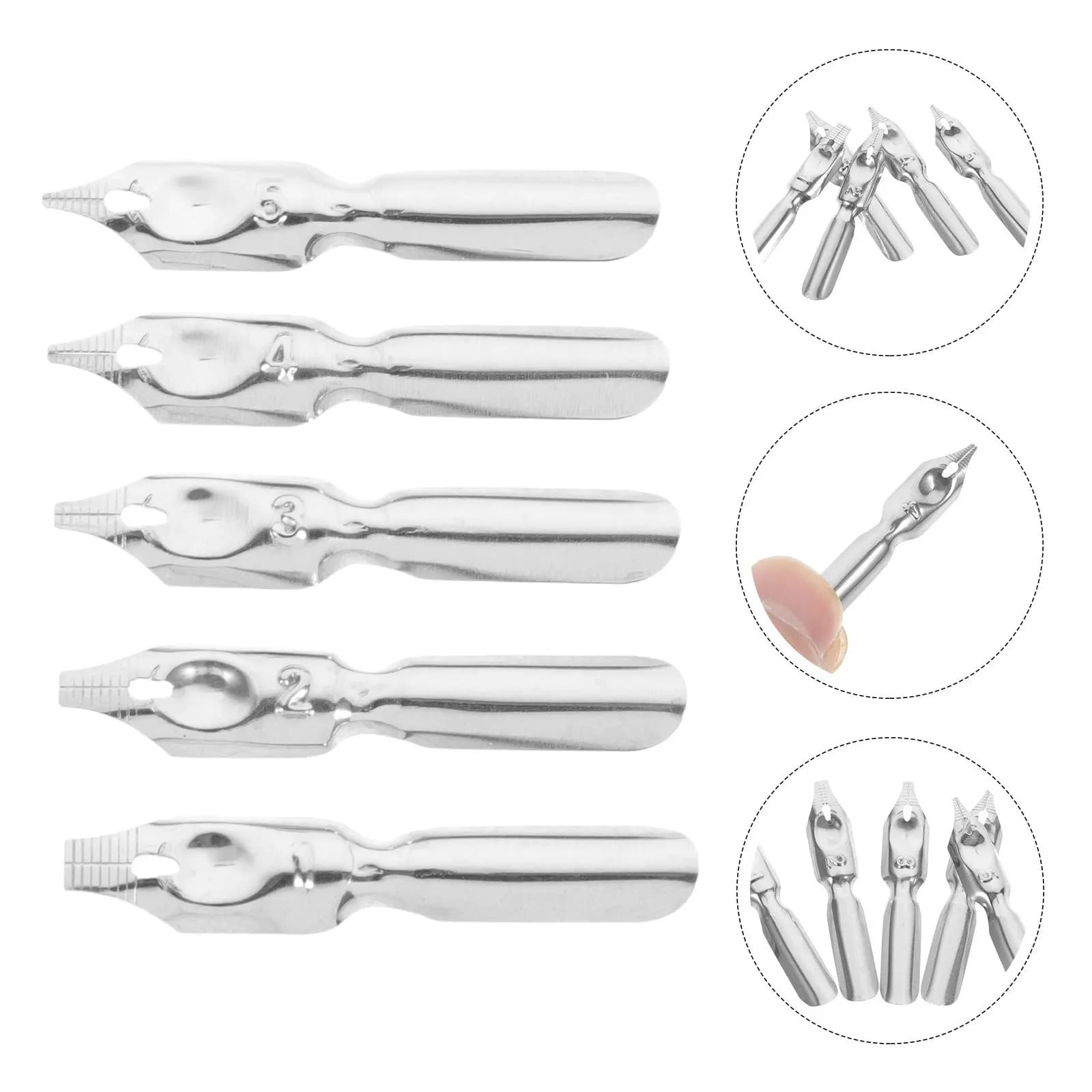5Pcs Dip Pen Nibs Replacement Set Calligraphy Nibs Steel Tip for Smooth Ink Flow Daily Writing Practice Lettering Students
