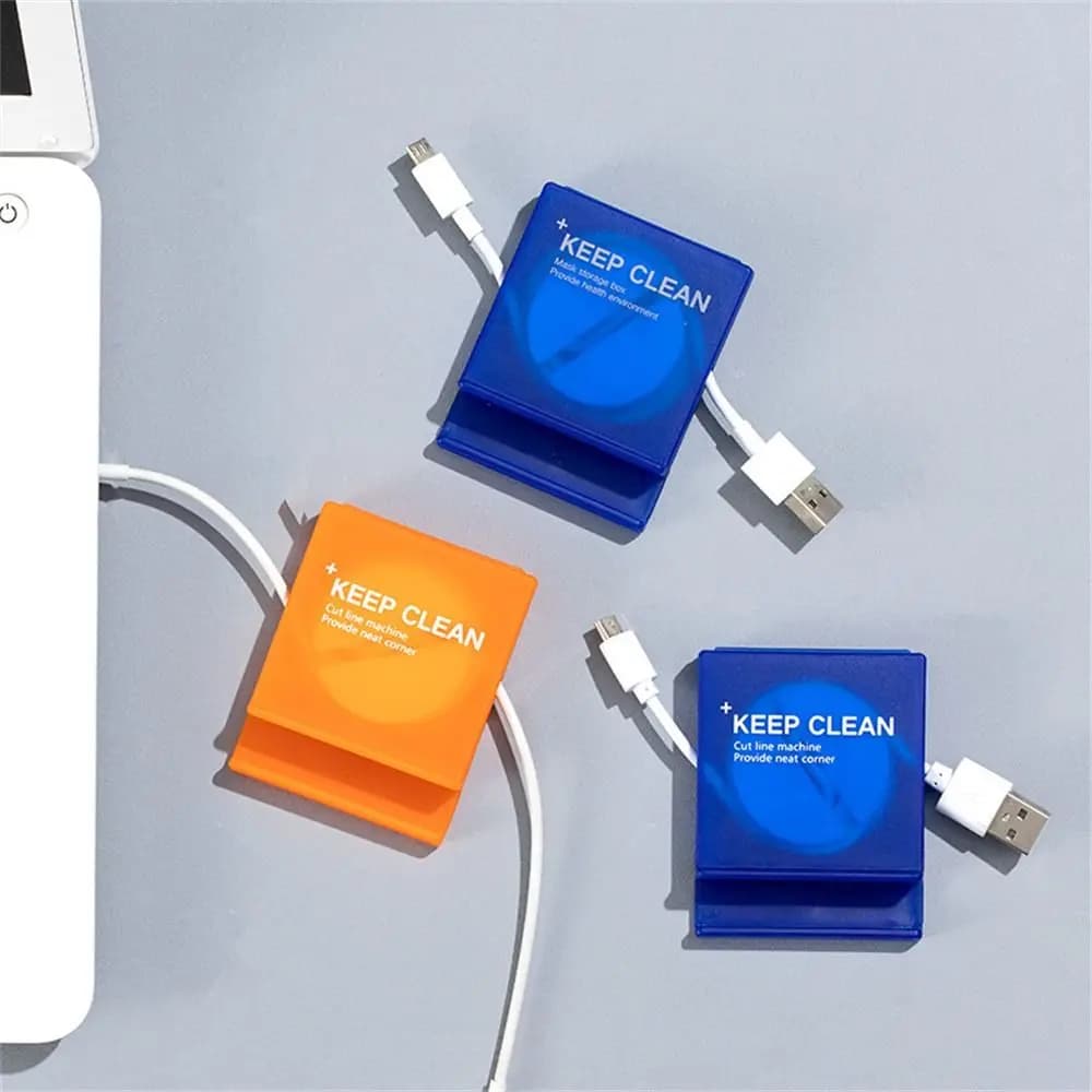 Portable Cable Organizer, USB and Charging Cables Box, Cable Door, Cable Management, Cable Spool, Cable Housing