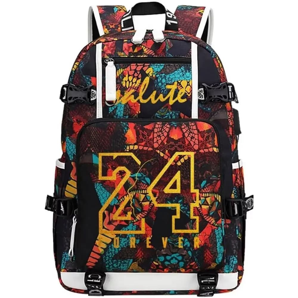 Zaino versatile ispirato al basket per viaggi, laptop e uso quotidiano