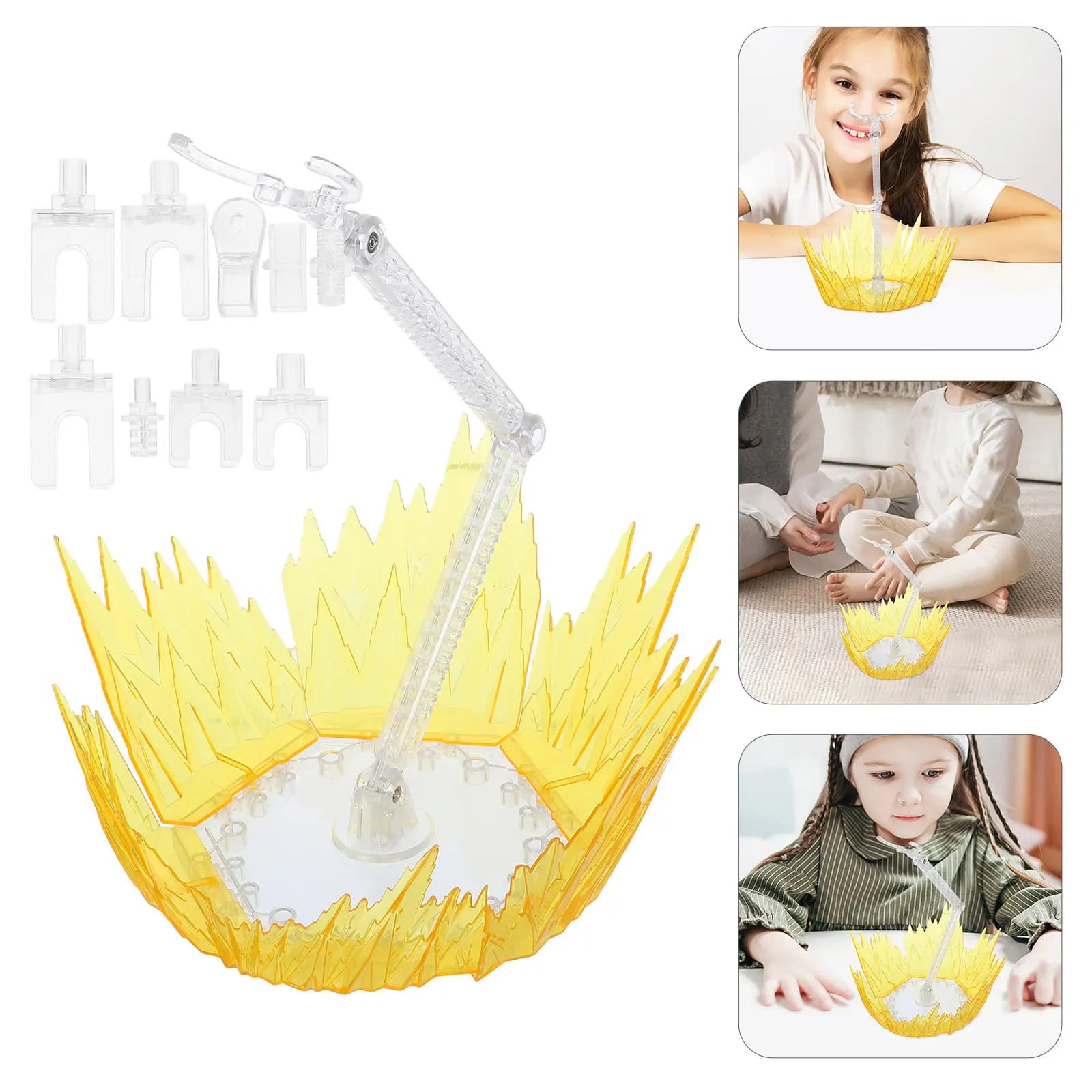 Supporto per Action Figure in Plastica con Effetto Antiurto per Modelli Anime, Base Espositiva di Precisione con Illuminazione Profonda Migliorata