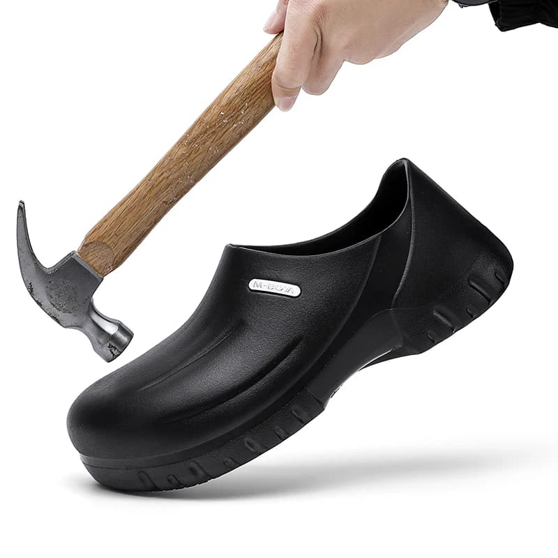 Professional kitchen safety shoes Waterproof chef work shoes with steel tip Industrial non-slip large slip box