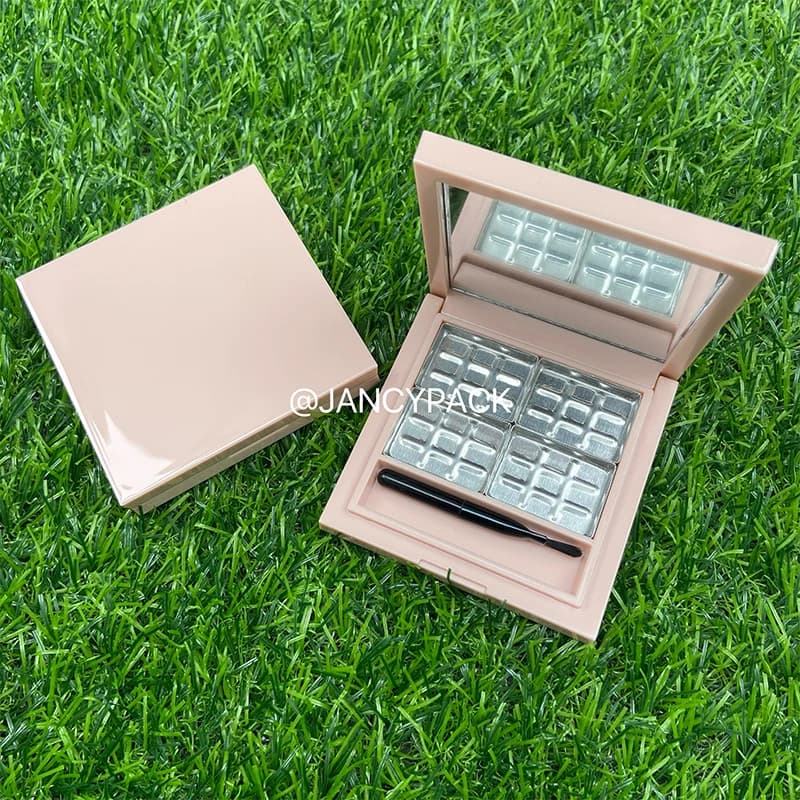 Vuoto Eyeshadow Palette Eye Makeup Storage Dish con specchio per le donne ragazze trucco principianti strumenti fai da te scatola di immagazzinaggio dell'ombretto