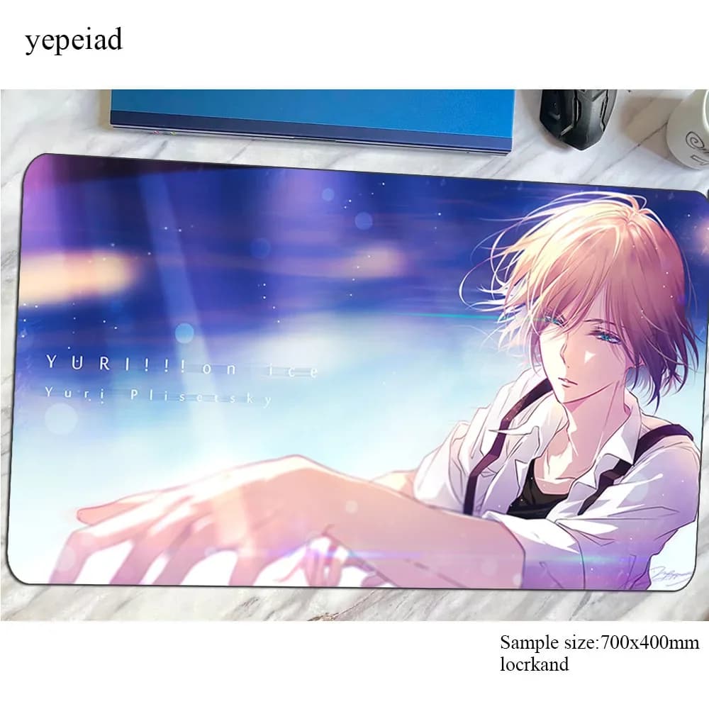 Yuri on ice mouse pad gamer 700x400x3mm Fashion gaming mousepad notebook accessori per PC modello HD laptop padmouse tappetino ergonomico