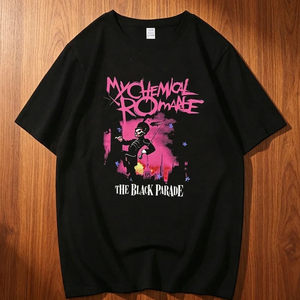 My Chemical Romance cotton men Y2k Breathable University Comfortable tshirt anime Colorful aesthetic harajuku Pop Culture