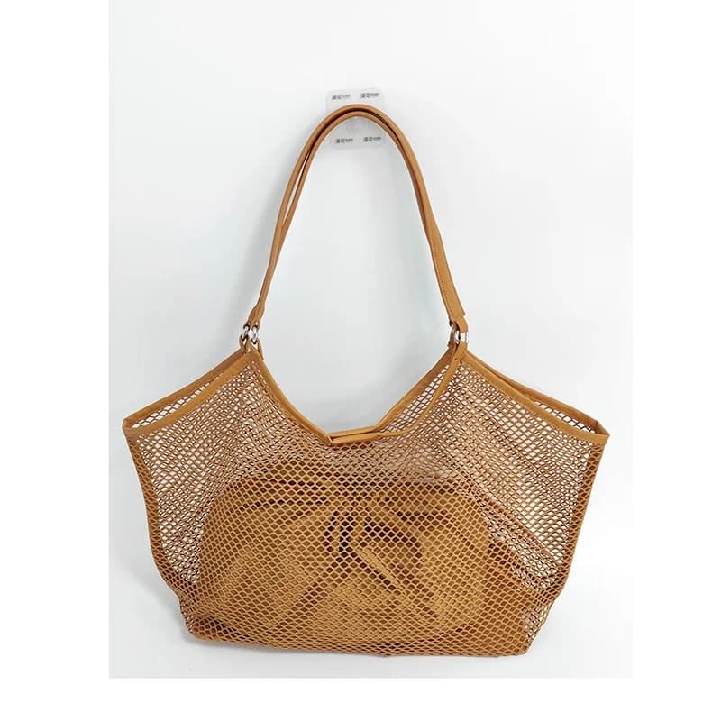 Hollow Out Mesh Wing Bags For Women Summer Large Travel Beach Underarm Bag Casual Fishing Net Designer Shopper Handbag