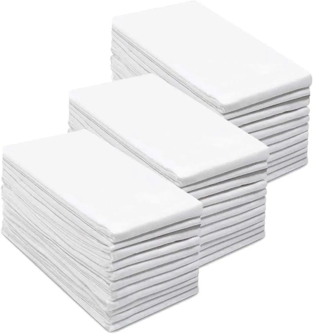 4/6/10 pezzi, tovaglioli di cotone assorbenti morbidi al 100% bianchi semplici, asciugamani da bar, asciugamani da cucina e forno, strofinacci, strofinacci, asciugamani da cucina, super morbidi, altamente assorbenti, decorazioni da cucina, scelta preferita fai da te, elementi essenziali per la cucina