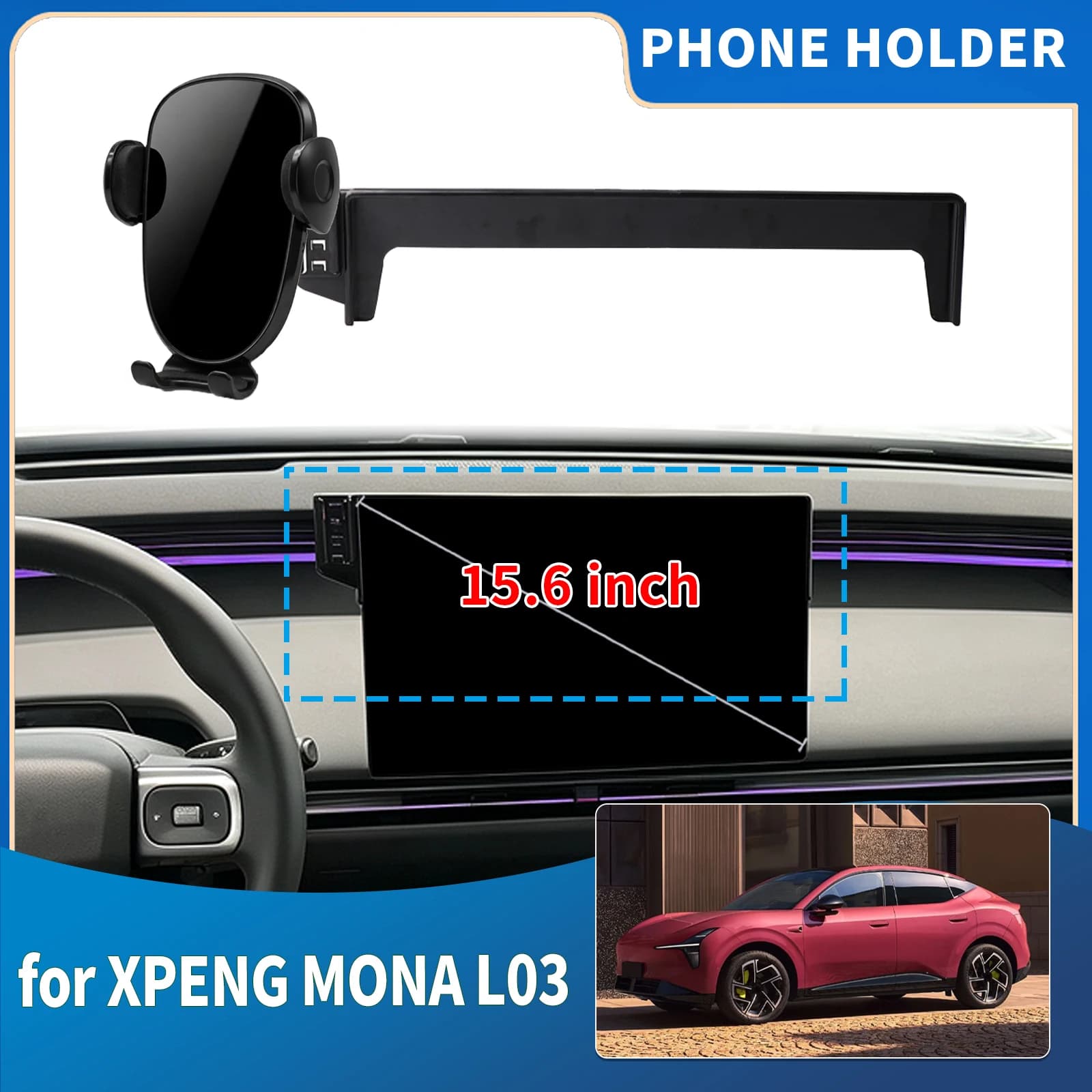 for XPENG MONA L03 2026 2027 LHD Integrated Screen Mount Phone Holder Mount Car accessoires