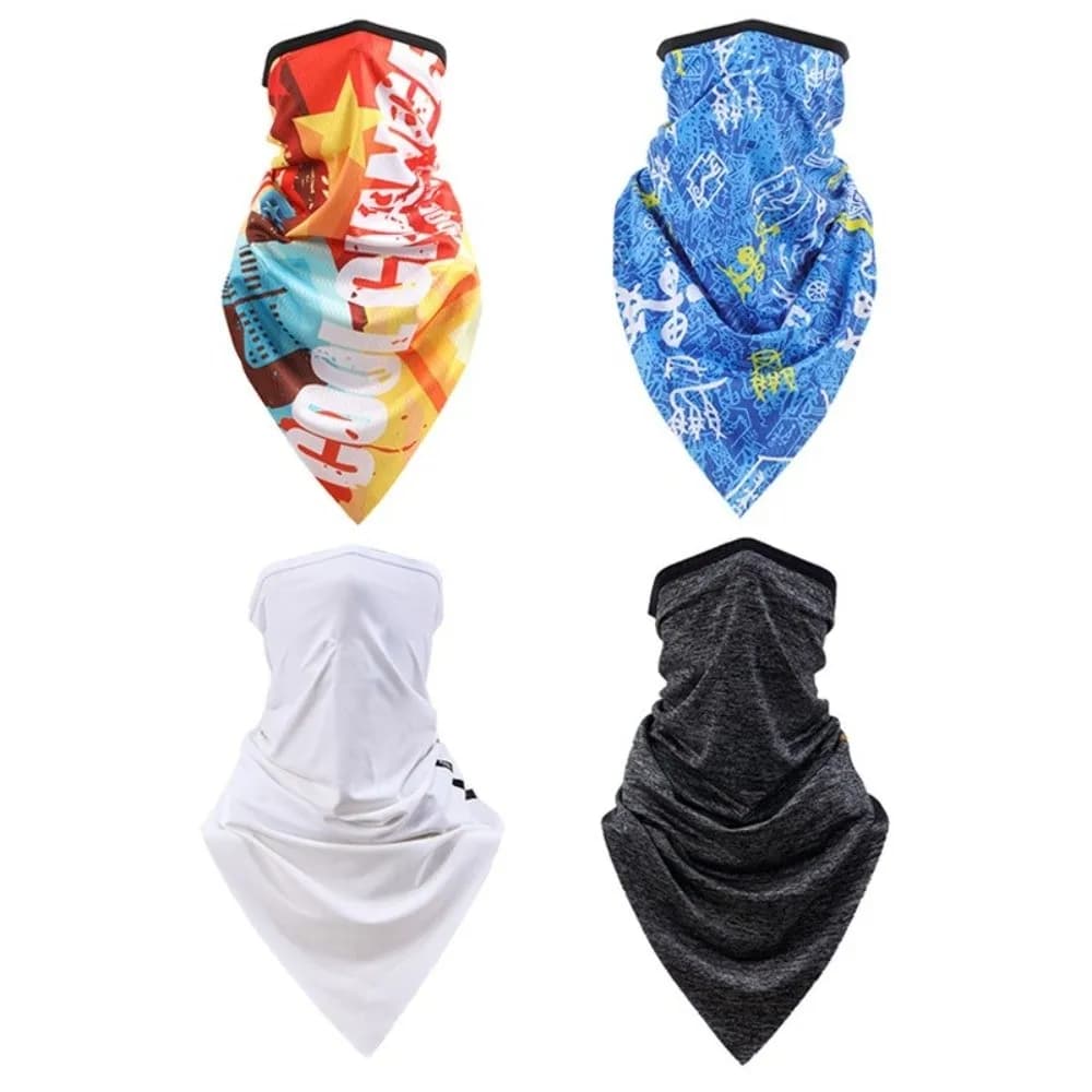 Ice Silk Refreshing Mask for Face, Summer Soft Solar Protection, Breathable Triangular Mask for Cycling and Open Sports