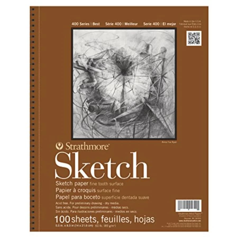 400 Series Sketch Pad, inch, - Artist Sketchbook for Drawing, Illustration, Art Class Students