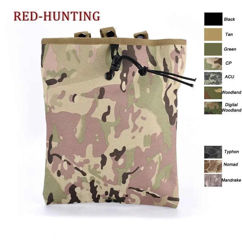 Portable Tactical Waist Bag MOLLE Magazine Recovery Drop Dump Pouch Modular Camping Bag for Combat Belt