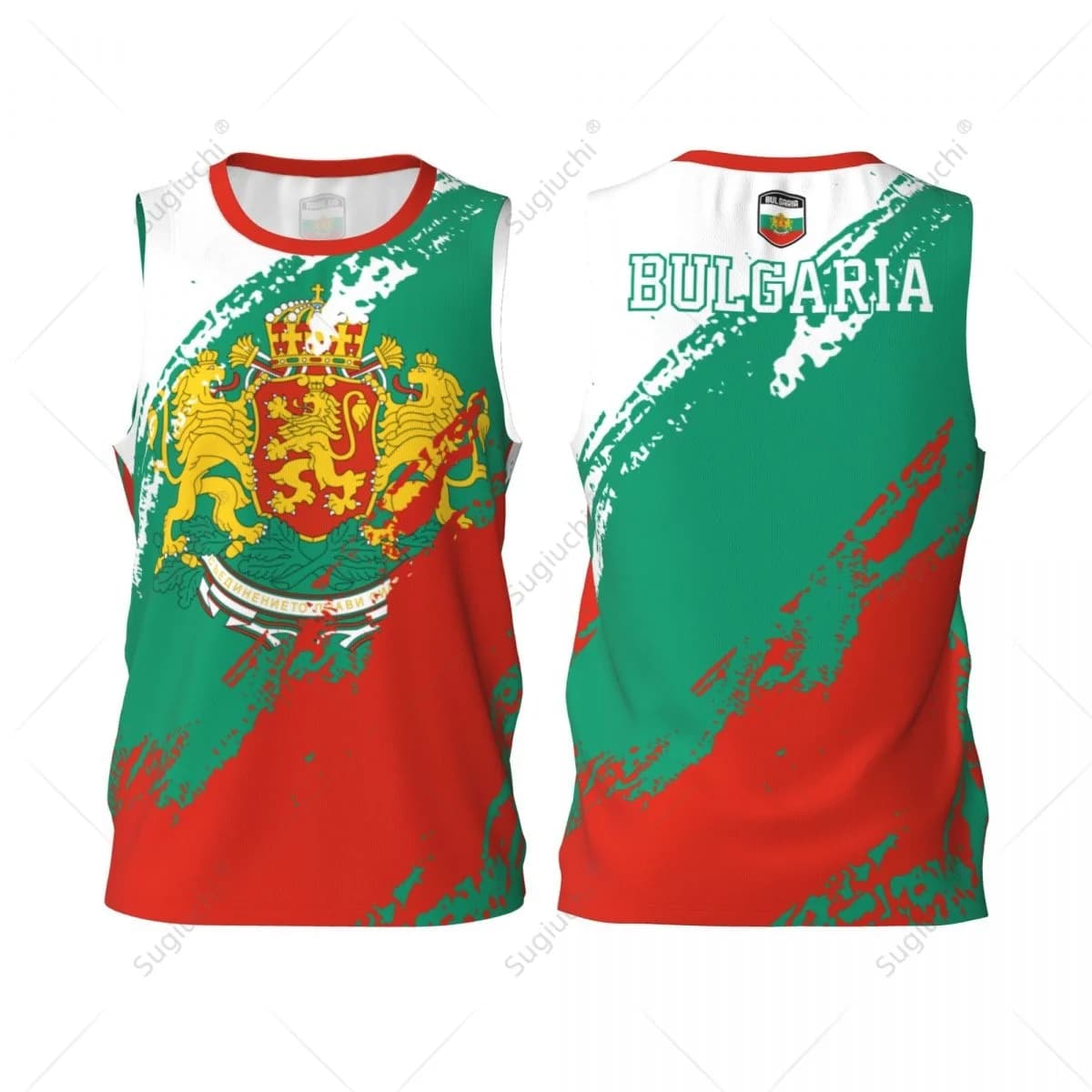 Men Basketball Sports Bulgaria Flag Running Fitness Multifunction Jersey Sleeveless shirt Custom Name Nunber Exclusive