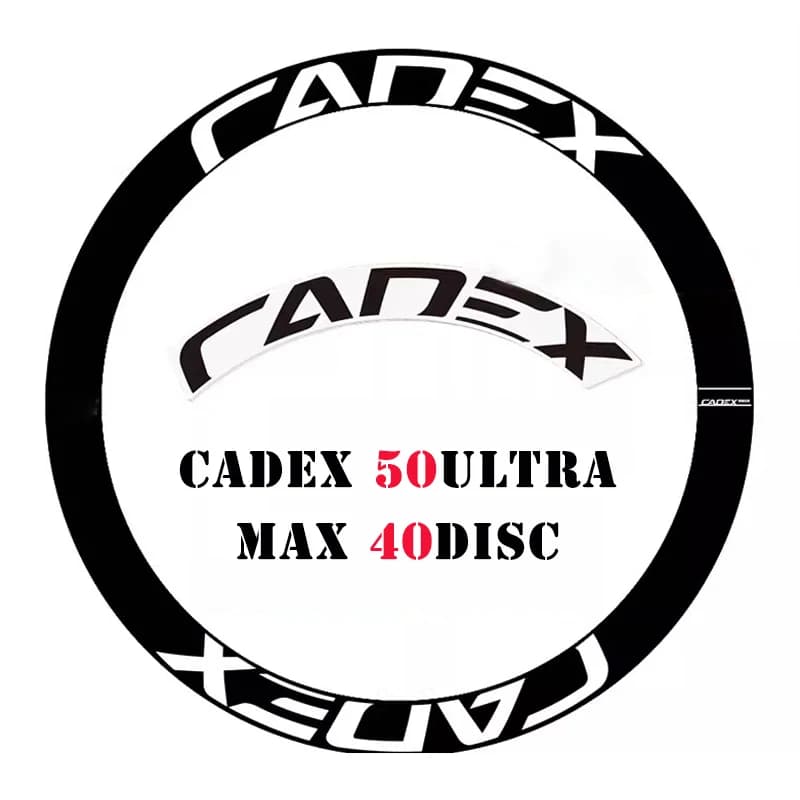 Bici da strada CADEXstickers 50 ULTRA/MAX 40 adesivi per biciclette decalcomanie per cerchioni per bici da strada set di ruote adesivo per cerchioni accessori per biciclette